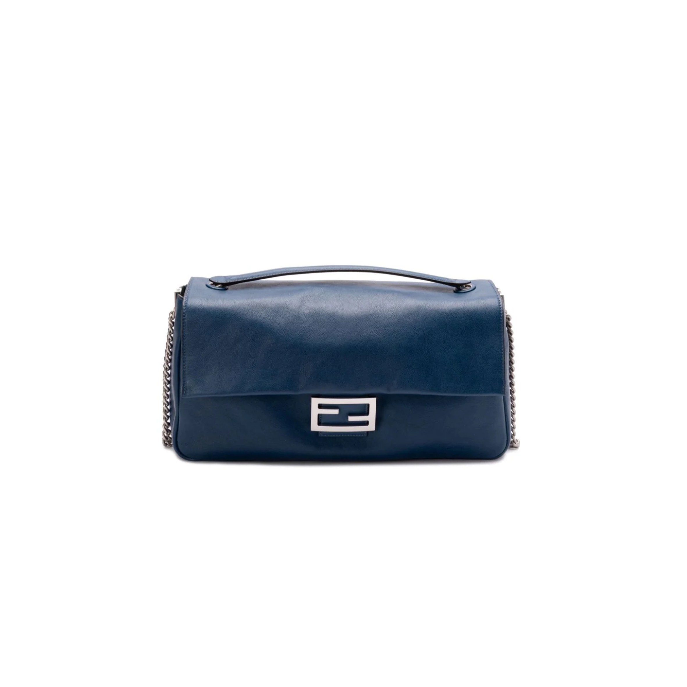 FENDI BAGUETTE CHAIN LARGE LEATHER SHOULDER BAG  (40*18.5*7cm)
